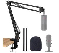 SUNMON SoloCast 2 Bras de micro avec filtre anti-pop - Support de microphone de jeu compatible avec SoloCast 2, support de micro avec housse en mousse