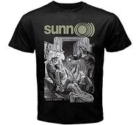 Sunn O Band Red T Shirt Funny Birthday Cotton Tee Vintage Gift MenBlack M