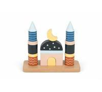 SunnaBee - Jouet islamique en bois à partir de 1 an - Mosquée Little Steps - Jeu éducatif de 18 pièces pour les tout-petits musulmans - Favorise la motricité, la créativité et le développement