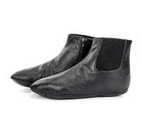 Sunnah Khuffain Chaussettes en cuir véritable Halal pour mosquée, noir, pointure : US, Cuir de veau noir, 7 Women/5.5 Men