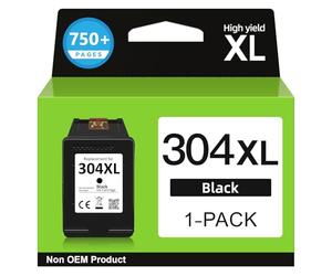 Sunnieink Cartouche Encre 304 XL Noir, 304XL Remplacement pour Cartouche HP 304 Noir, Cartouche Imprimante 304 XL pour DeskJet 3720 2600 Envy 5030 5032 DeskJet 3750 3760 2630 3735 2622 3762 3730