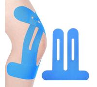 SUNNIFLY 10 Tape Kinésiologie，Bandes Kinésiologie Genou，Bandes Prédécoupées, élastiques et Imperméables, Utilisées pour Soutenir et Stabiliser le Genou (Bleu)