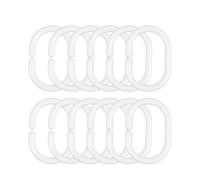 SUNNIFLY 12 Anneaux pour Rideau de Douche, Crochet Rideau, Facile à Installer, Grande Capacité de Charge, Surface Lisse, Convient pour Les Rideaux de Douche, Les Rideaux, Les Moustiquaires, etc.