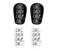 SUNNIFLY 2 Paires de Protege Tibia Foot Enfant, 9,5 x 6 cm, Adaptés aux Hommes, Femmes et Adolescents (Noir + Blanc)