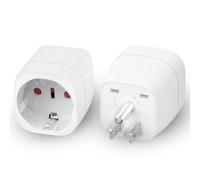 SUNNIFLY 2 Pcs Adaptateur Prise USA, Adaptateur Voyage, Europe to USA Adaptor Plug, Double Insulated for Safety and Durability