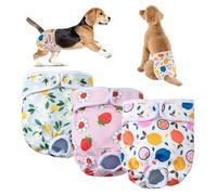 SUNNIFLY 3 Paquets de Couches pour Chien, Lavables et Réutilisables pour Les Menstruations, I'incontinence, Les Longs Voyages (Taille M)