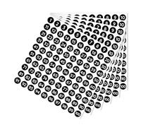 SUNNIFLY 30 Gommettes Autocollantes, Chiffre Autocollant 1-100, Résistant aux Intempéries, pour Bureaux, écoles, Salles, Entrepôts (Noir)