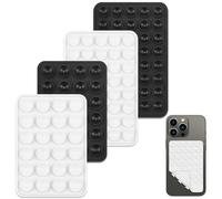 SUNNIFLY 4 Ventouse Telephone Portable, Ventouses Double Face，Support de Téléphone Portable Antidérapant en Silicone，pour Fixation sur Toute Surface Lisse