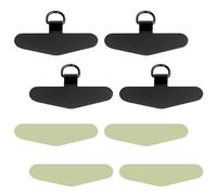 SUNNIFLY 4pcs Mobile Phone Cord Patch for Tour de Cou Téléphone Portable/Chaine Téléphone Portable, Attache Téléphone,avec Autocollant(Gris Foncé)