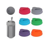 SUNNIFLY 6 Bouchons/Couvercle Canette Soda, Bouchons Hermétiques à Pression pour Boissons, Silicone, Sans BPA, 6.3cm de Diamètre, idéal pour les Fêtes/Pique-niques/Bureaux !
