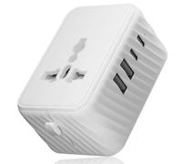 SUNNIFLY Adaptateur Prise Universelle, Adaptateur Voyage avec 2 Ports USB + 2 Ports Tye-C pour l'UE, Le Japon, Les USA, Le Canada, l'Australie et Plus de 224 Pays