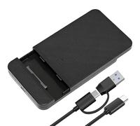 SUNNIFLY Boîtier pour Disque Dur 2,5 Pouces, Boîtier Externe USB 3.1 avec Vitesse de Transfert de 5 Gbps, Compatible avec Les Disques SSD/HDD SATA 2,5 Pouces 9,5/7 mm, Câble USB C/A Inclus.