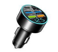 SUNNIFLY Chargeur Allume Cigare USB Rapide, 66W Chargeur Voiture - Adaptateur Allume-Cigare avec Affichage Digital - pour Voitures 12V/24V
