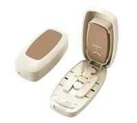 SUNNIFLY Coupe Combiné, Portable Coupe Medicaments Peut Diviser les Comprimés 1 en 2, 1 en 3, 1 en 4 pour les Voyages et la Maison (Blanc laiteux)