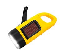 SUNNIFLY Lampe Dynamo D'urgence, Survie Equipement，Lampe Solaire, Lampe de Poche à Manivelle avec Bouton de Sécurité pour les Voyages en Plein air, le Camping et L'aventure（Jaune）