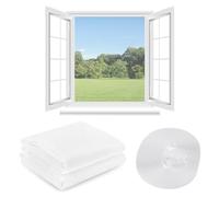 SUNNIFLY Moustiquaire Porte Fenetre, Anti-insectes et Anti-moustiques, Maille Fine Autocollante, Facile à Installer, pour Portes, Fenêtres et Balcons [1.3 x 1.5 m]