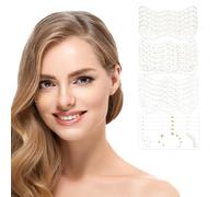 SUNNIFLY Paillettes Visage Festival, Strass Visage, 20 Autocollants Pailletés, Accessoire Festival, Waterproof, pour Fêtes, Anniversaires, Spectacles, etc.