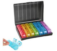 SUNNIFLY Pilulier Semaine Matin Midi Soir，Pillulier 7 Jours Grande Capacite plus Rangement Boite de Médicaments，21 Compartiments，Finition Précise des Médicaments pour une Portabilité Facile