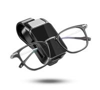 SUNNIFLY Porte Lunettes pour Voiture, Accessoire Voiture Intérieur, Rangement Lunettes pour la Plupart des Lunettes de Soleil, Lunettes de Myopie, etc. (Noir)