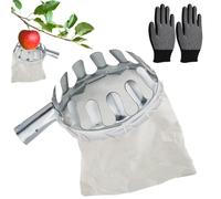 sunnilly Cueille Fruit, Cueille-Fruits avec Sac, Cueilleurs de Fruits, Métal Cueille-Fruits, Cueilleur de Fruits, pour Cueillette des Pommes Oranges Pêches Poires Cerises(Ø16 cm)
