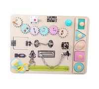 SunniMix Jouet Montessori Busy Board Enfant, Planche Occupée Jouets Éducatifs pour Apprendre Engrenages et Loquets pour 1 2 3 4 Ans