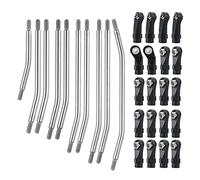 SunniMix RC À en Métal Lien avec Extrémité de de Direction en Acier Inoxydable Linkage Set 313/324mm Empattement pour Axial SCX10 II 90046, pour 313mm Empattement