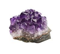 SunniMix Unique Naturel Améthyste, Cristal Grappes Pierre Brut Geode Quartz - Deep Purple Couleur - 40-50g