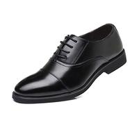 Sunny&Baby Les Hommes d'affaires Formels de Cuir d'unité Centrale d'hommes rocaillent des Chaussures habillées de Mariage Résistant à l'abrasion (Couleur : Noir, Taille : 38 EU)