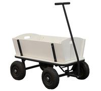 SUNNY Billy Chariot de Jardin, Bois - Noir - 94x61x97cm/100 Kilos Max | 4 Roues