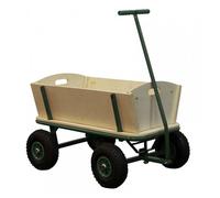 SUNNY Billy Chariot de Transport en Bois | Chariot pour Enfants vert | Capacité 100 kilos