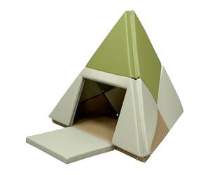 Sunny Davi Parcours Motricité Mousse Bébé Pliable Vert & Beige | Soft Play avec Tapis, Tente & Bateau, Mousse EPE, 182 x 105 x 4 cm