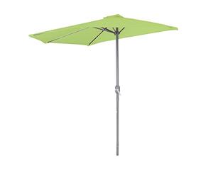 Sunny Days Demi Parasol Athéna Aluminium Vert Demi-ronde Protection solaire