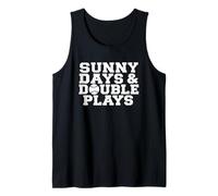Sunny Days & Double Plays - Funny Ballpark Lover Baseball Débardeur