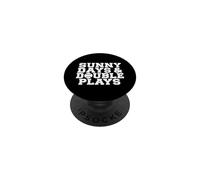 Sunny Days & Double Plays - Funny Ballpark Lover Baseball PopSockets PopGrip Adhésif