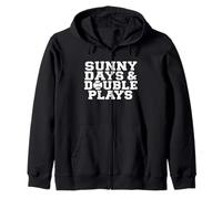 Sunny Days & Double Plays - Funny Ballpark Lover Baseball Sweat à Capuche