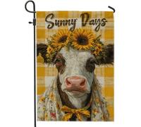 Sunny Days Drapeau de jardin en toile de jute double face pour décoration de pelouse, parfaite pour les célébrations de printemps et d'été, 30,5 x 45,7 cm