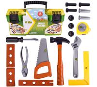 Sunny Days Entertainment John Deere Boîte à outils de luxe 18 pièces - Kit de co