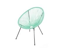Sunny Days Le Cabana Fauteuil en RESINE Menthe 4 Pieds D72CM H88CM