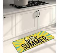 Sunny Days Tapis de cuisine pour sol, tapis d'été doux, rembourré, confortable, lavable, antidérapant pour cuisine, évier, buanderie, salle de bain, 40,6 x 119,4 cm
