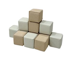 Sunny Dely Parcours Motricité Pour Bébé, Beige | Soft Play, 12 Blocs De Construction Souples En Mousse, Mousse Epe | À Partir De 6 Mois