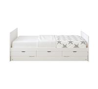 Sunny Eli Lit Gigogne Avec 3 Tiroirs De Rangement Blanc, En Bois | 2 Places - Sans Matelas - 206,5 X 97 X 75 Cm | Pour Matelas: 90 X 200 Cm.