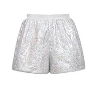 Sunny Fashion Fille Shorts Argent Éclat Sequin Milieu Taille Élastique Montrer Danse Partie 7-8 Ans