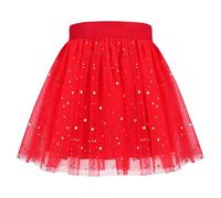 Sunny Fashion Filles Jupe Rouge Éclat Briller Étoile Lune Ballet Tutu Tulle Élastique Partie 7-8 Ans