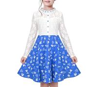 Sunny Fashion Robe Fille Dentelle Perle Prune Fleur Élégant Princesse Habiller 7-14 Ans