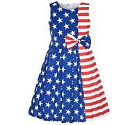 Sunny Fashion Robe Fille Drapeau américain fête Nationale Partie Habiller 12 Ans