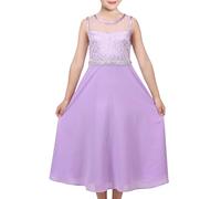 Sunny Fashion Robe Fille Pourpre Princesse Partie Formel Maxi Robe Reconstitution Historique Mariage 8 Ans