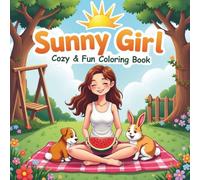 Sunny Girl: Cozy & Fun Coloring Book, 45 Relaxing Scenes of Everyday Joy with Pets, Nature, and Sunshine