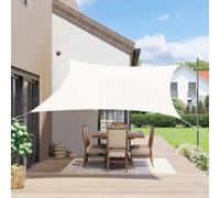 SUNNY GUARD Voile d'ombrage Rectangulaire 2x3m Imperméable Toile Ombrage UV Protection pour Patio Jardin, Terrasse,Extérieur, Balcon,Crème