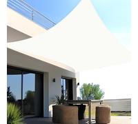 SUNNY GUARD Voile d'ombrage Rectangulaire 2x4m Imperméable Toile Ombrage UV Protection pour Patio Jardin, Terrasse, Extérieur, Balcon,Crème