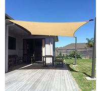 SUNNY GUARD Voile d'ombrage rectangulaire 3 x 4 m, Sable, Anti-UV pour Jardin, Cour, terrasse, Jardin, activités et installations de Plein air